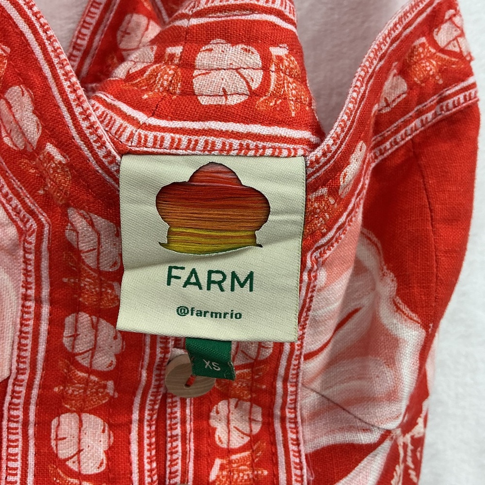 Red Floral Print Sundress with Square Neck - Picture 3 of 7